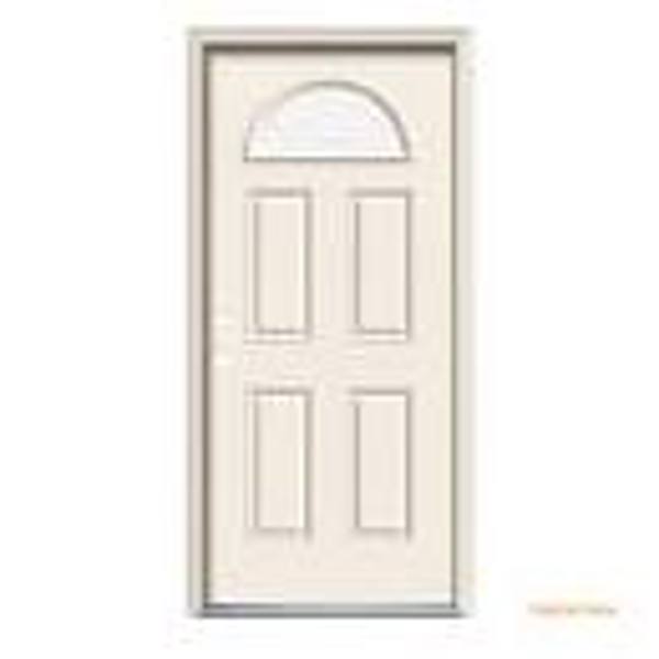 Plastpro FANFG3068 Fiberglass Door 3/0 X 6/8 Standard Sunburst