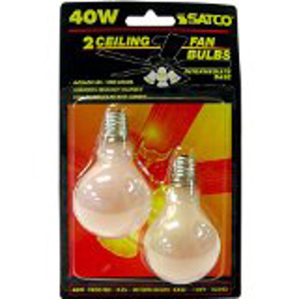 Satco S2745 A15 Light Bulb 40 Watts 120V Frost 1000 Average Rated Hours 420 Lumens