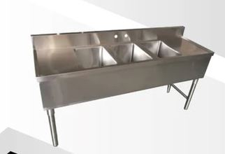 BS3-53C Bar Sink with Right and Left Drainboard