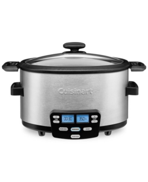 Cuisinart MSC400 Slow Cooker 4 Qt Capacity Multi 3 in 1 Stainless Steel