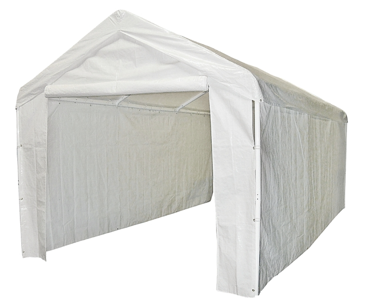 Seasonal Trends 12000211010 Car Port Tent Side Walls 10x20x6 Rectangular White