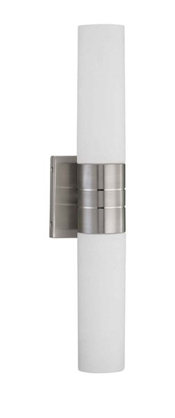 Satco 60-2936 Vanity and Wall Light 2-Lt 60 Watts Brushed Nickel T10 E26 Medium Base Light