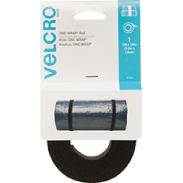 VELCRO USA INC 90340 Velcro OneWrap 12 In Rip Black Black