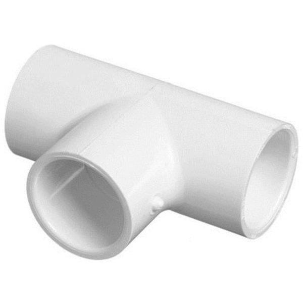 LASCO 401010BC Pipe Tee Slip 1 Inch PVC Schedule 40 White 450 PSI Pressure