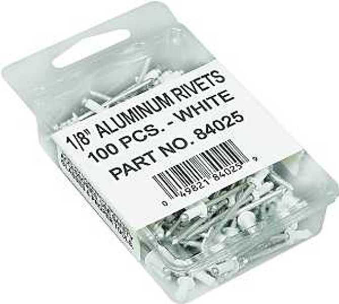 Amerimax Home Products 84025HP Gutter Rivets 100 Pack 1/8 In Aluminum White