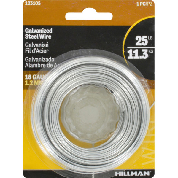 Hillman Group 123105 Galvanized Wire 110 Ft 18 Gauge