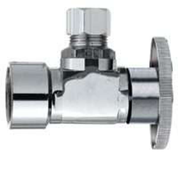 PLUMB PAK PP46PCLF Stop Valve 1/4 Turn Angle 1/2 In x 1/4 In FIP x OD Brass Body