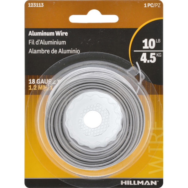 Hillman Group 123113 Aluminum Wire 50 Ft 18 Gauge Disp Package