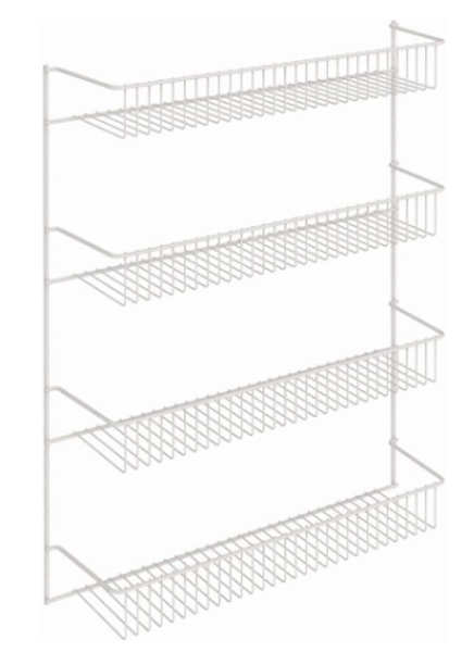 ClosetMaid 803300 4-Tier Wall Rack 18 In Wire Mesh Steel Coated White