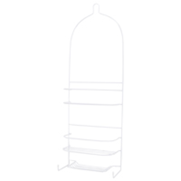 Simple Spaces SS 5786 PE 3L Shower Caddy White Durable Plastic Lightweight Design