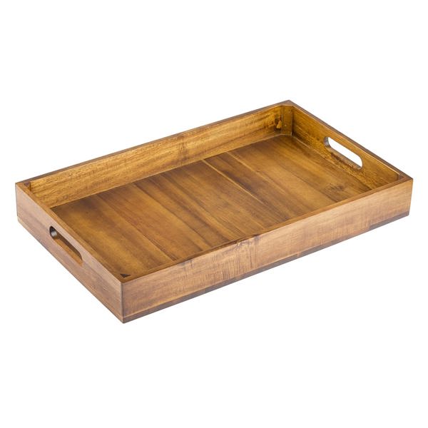 Tablecraft CRATESB11 Full Size Crate Solid Acacia Bottom