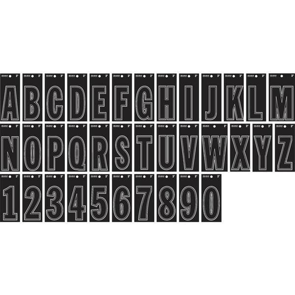 Hillman Group 839584 Die-Cut Letter M Sign 3 In Black Vinyl Adhesive Narrow