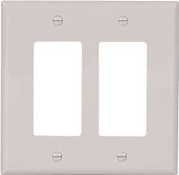 EATON-COOPER WIRING PJ262W Wall Plate 1 Inch Decorator GFCI Screw Mounting Polycarbonate White