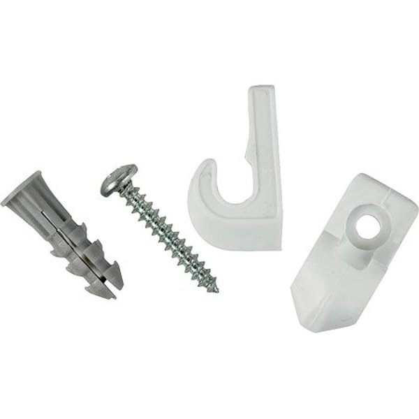 ClosetMaid 754600 Concrete Wall Clips 12 In White