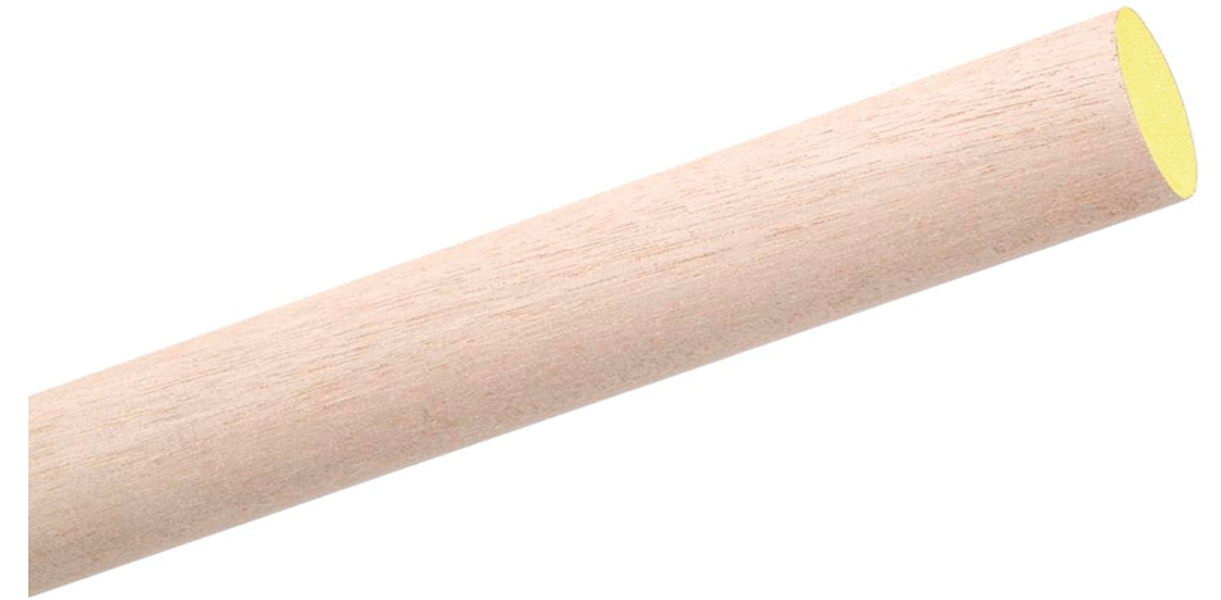 WADDELL MFG CO 6312UB Round Hardwood Dowel 36 In 3/4 In Yellow
