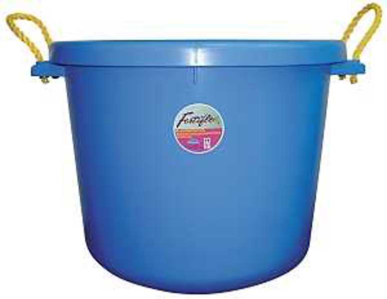 Fortex/Fortiflex MPB-70BL Barn Bucket 70 Qt Polyethylene and Rubber Blue