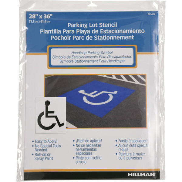 Hillman Group 843409 Stencil 30x36 In Handicapped Parking Symbol