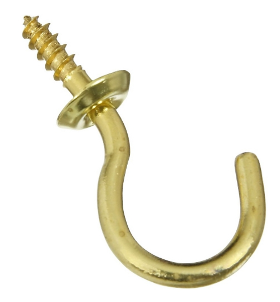 National Hardware N119-685 Solid Brass Cup Hook 1-1/2 In Brass