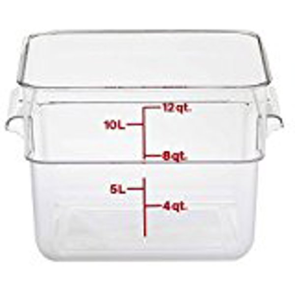 Cambro 12SFSCW135 Square Food Container 12 Qt Clear Plastic