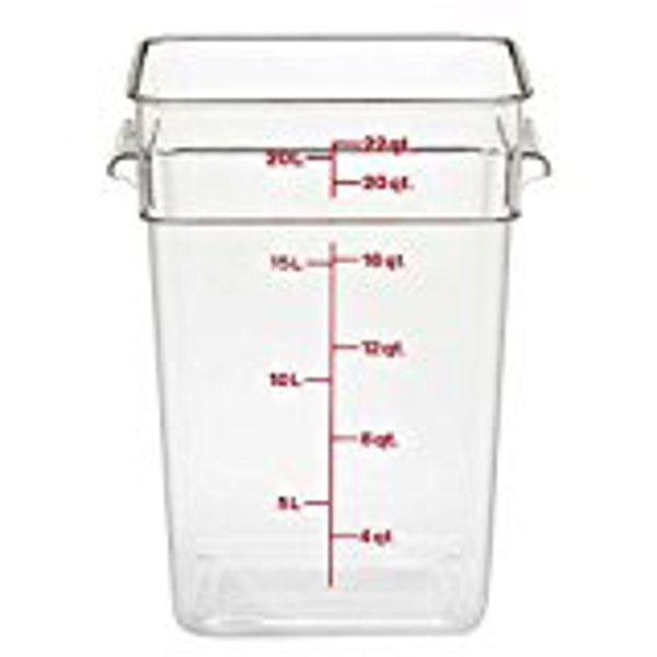Cambro Manufacturing Company 22SFSCW Square Food Container 22 Qt Clear