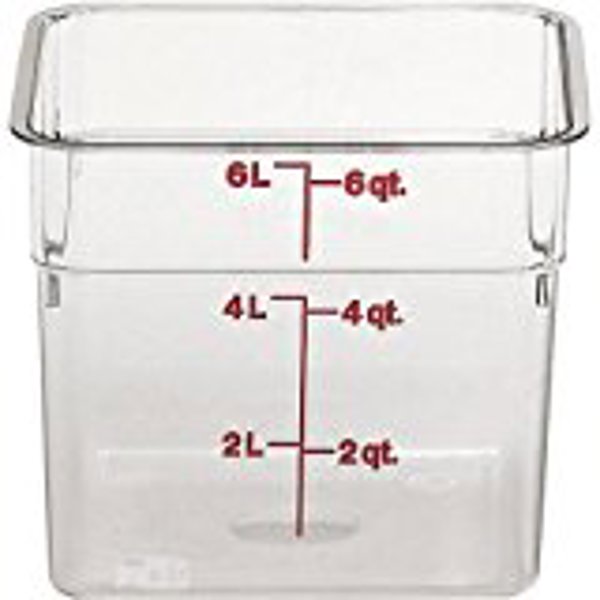Cambro Manufacturing Company 6SFSCW135 Food Container 6 Qt Clear