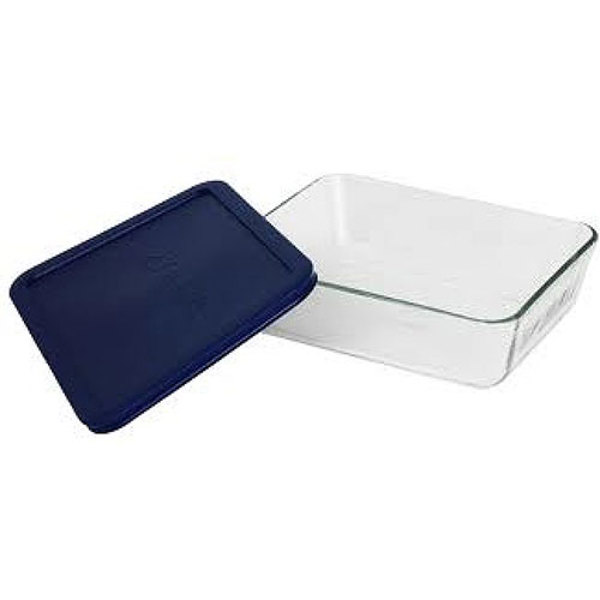 Anchor Hocking 85913AHG17 Rectangular Container 6 Cup Blue Lid