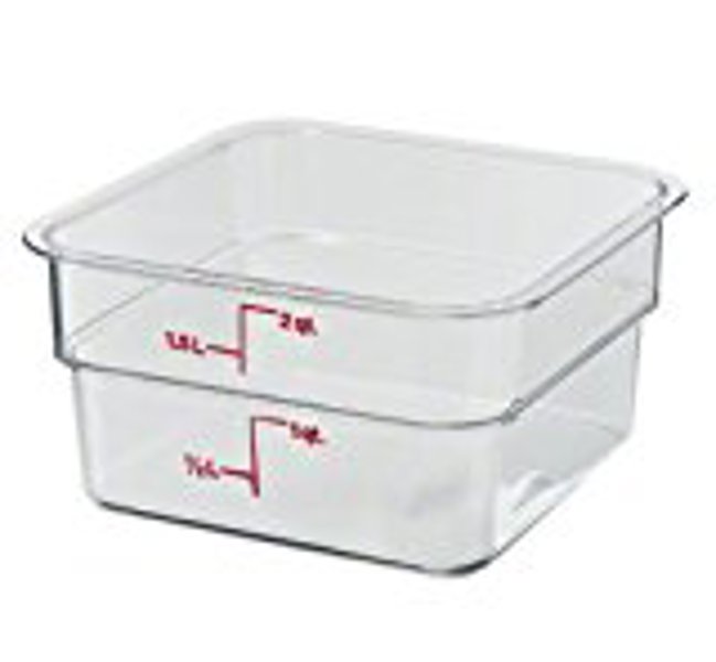Cambro Manufacturing Company 2SFSCW Square Food Container 2 Qt Clear