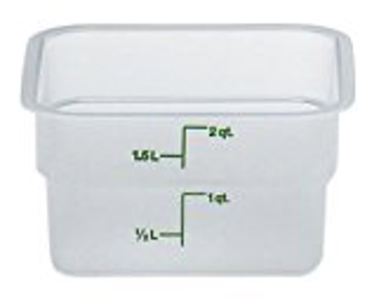 Cambro 2SFSPP190 Square Food Container 2 Qt Translucent