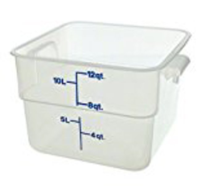 Cambro Manufacturing Company 12SFSPP Square Food Container 12 Qt Translucent