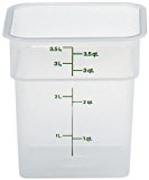 Cambro 4SFSPP190 Food Container 3.5 Qt CamSquare Poly Translucent