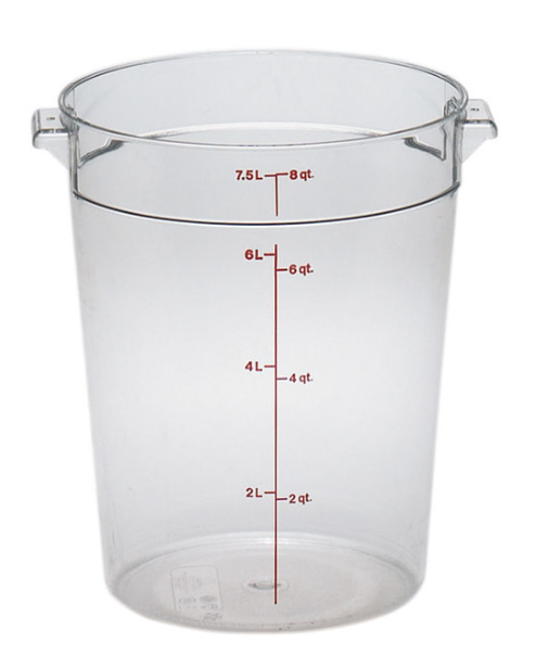 Cambro RFSCW8135 Round Food Storage Container 8 Qt Clear