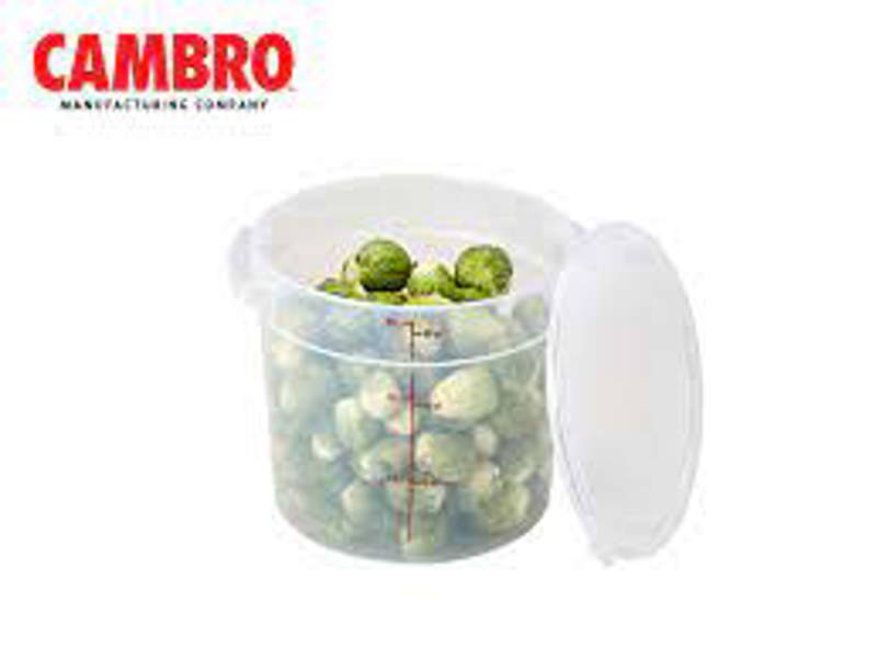 Cambro RFS6 Round Food Storage Container 6 Qt Capacity Translucent Plastic