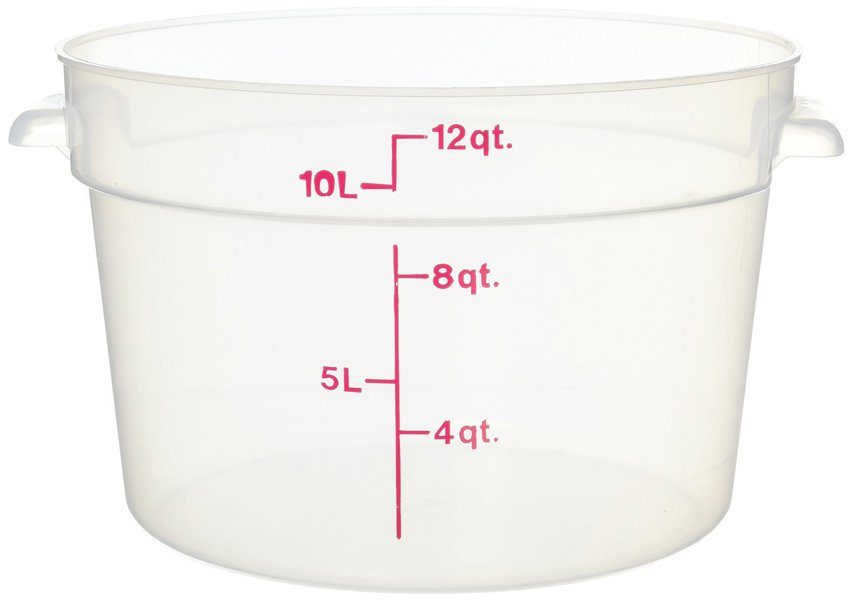 Cambro RFS12PP190 Round Storage Container 12 Qt Translucent Plastic