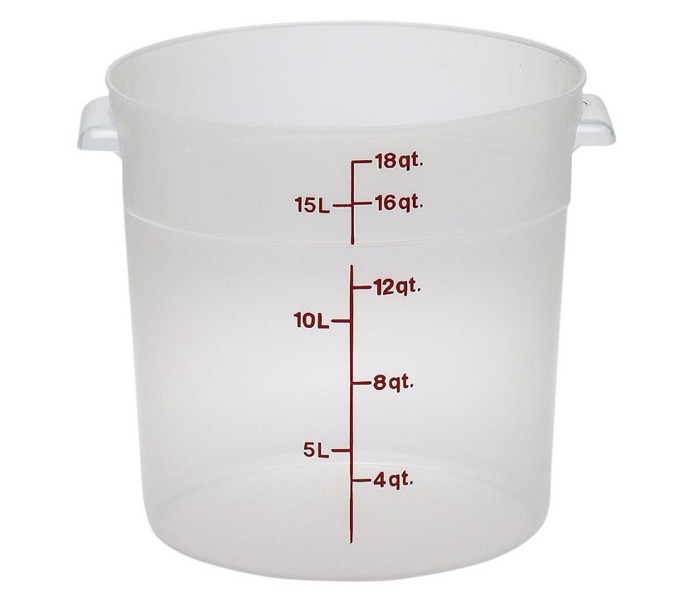 Cambro RFS18PP190 Container 18 Qt Translucent Round Storage Food Plastic