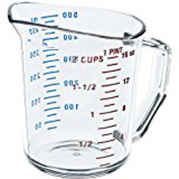 Cambro Manufacturing Company 50MCCW Clear Measuring Cup 1 Pt Capacity