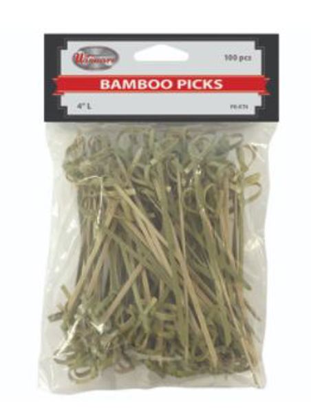 Winco PK-KT3 Knot Pick 3 In Bamboo