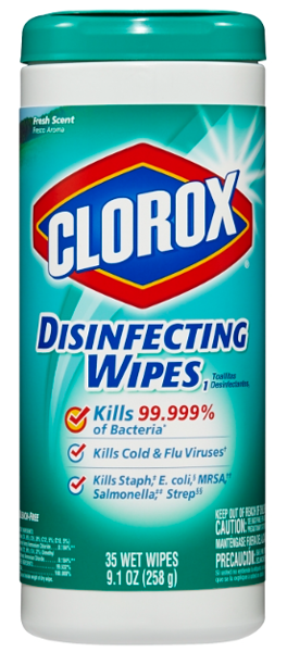 Clorox 01593 Disinfecting Wipes 35 Wipes Liquid White