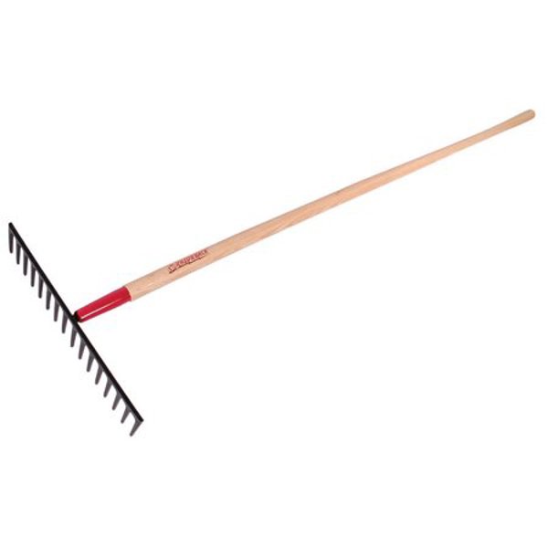 THE AMES COMPANIES, INC. 63122 Road Rake 66 In Wood Handle 16 Tines 17-3/4 In x 4 In