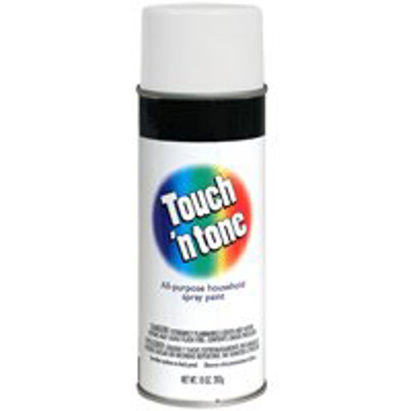 Rust-Oleum 55280830 Flat Spray Paint 10 Oz White Interior and Exterior Touch N Tone