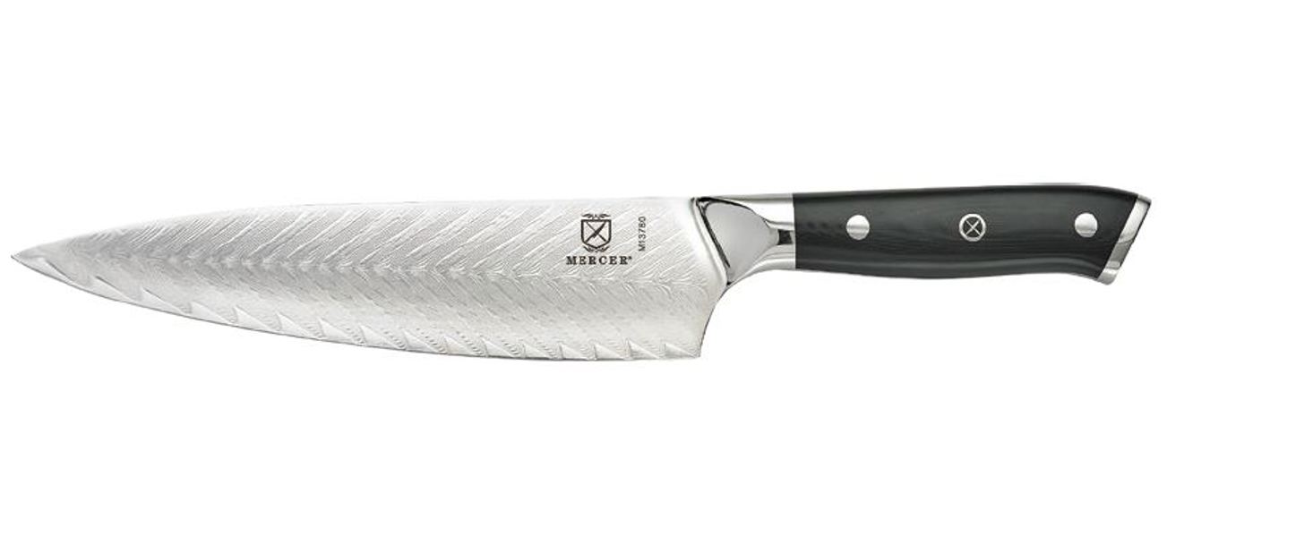 Mercer Culinary M13780 Chef Knife 8 Inch Damascus Leaf Etch Pattern Blade