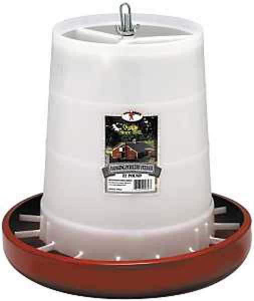 Miller MFG CO DPHF22 / PHF22 Plastic Poultry Feeder 22 Lb Capacity