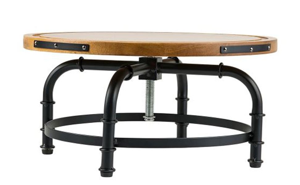 13"W, Tablecraft 10086 Rotating Cake Stand 13 In W 6 In H Acacia Wood and Metal