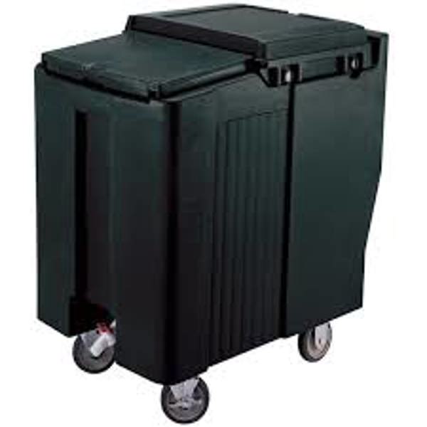 Cambro ICS175T Portable Ice Bin 175 Lbs Capacity Black Sliding Lid