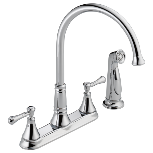 Delta Faucet 2497LF Kitchen Faucet 2 Handle with Side Spray
