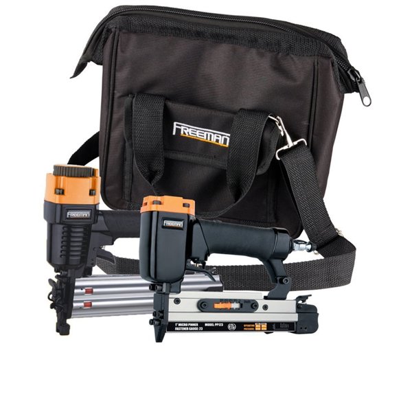Freeman PPPBRCK Brad Nailer/Pin Nailer Combo Kit with Canvas Bag