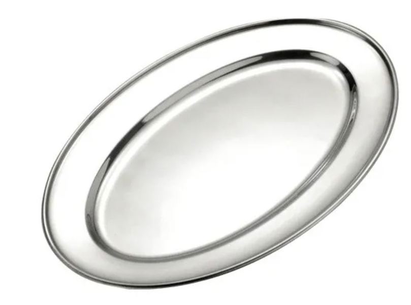 Browne Foodservice 574181 Oval Platter 11.5 X 8.5 In Stainless Steel