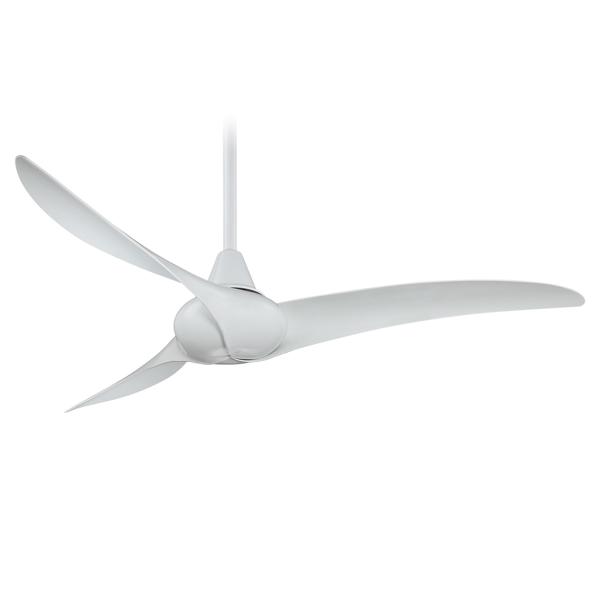Minka Aire F843-WH Wave 52 In Ceiling Fan White Finish 3 Blades Full Function Remote White