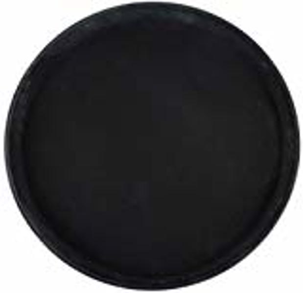 Winco TFG-16K Round Tray Black Fiberglass