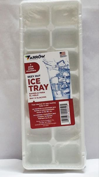 Arrow Plastics MFG. 50 Ice Cube Tray 2 Pack Plastic