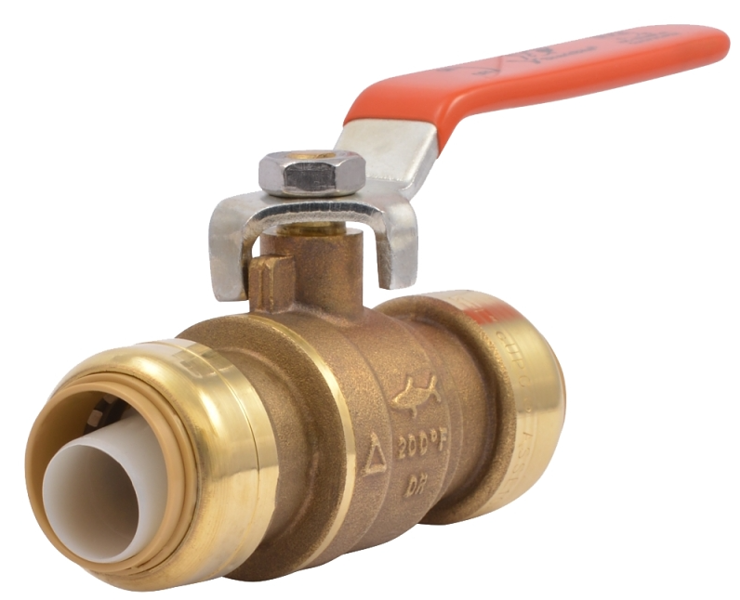 SharkBite 22185-0000LF Ball Valve 3/4 In Connection Push Fit 200 PSI Pressure Manual Actuator
